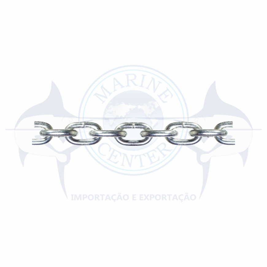 Imagem de Corrente sem calibragem Aço 1050 Galvanizada a frio (6mm) - Cod.2387
