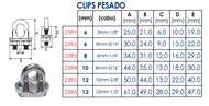 Imagem de Clips pesados - Aço inox 316